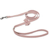 Rosewood Nouveau Bow with Pink Giltmore Leash from Susan Lanci Designs - full length product view