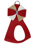 Game Day Glam Red & Sahara Pinwheel Bow Step In Harness