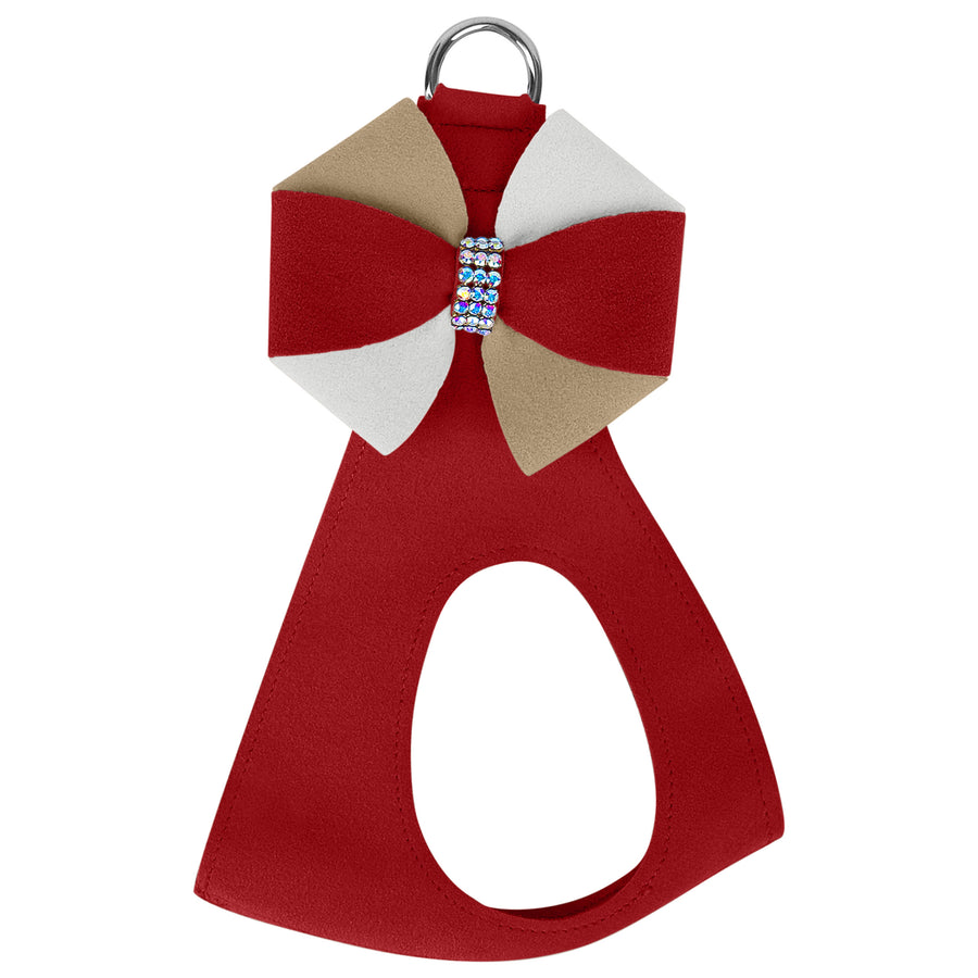 Game Day Glam Red & Sahara Pinwheel Bow Step In Harness