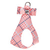 Peaches N Cream Glen Houndstooth Big Bow Step In Harness by Susan Lanci Designs - front view