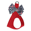 Classic Glen Houndstooth Nouveau Bow Step In Harness by Susan Lanci Designs - front view