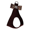 Chocolate Glen Houndstooth Big Bow Step In Harness by Susan Lanci Designs - front view