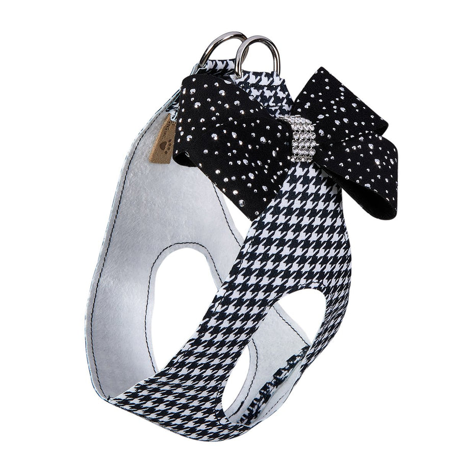 Silver Stardust Black Nouveau Bow Step In Harness