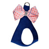 Puppy Pink Glitzerati Nouveau Bow Step In Harness by Susan Lanci Designs - front view