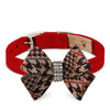 Chocolate Glen Houndstooth Nouveau Bow Collar