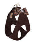 Chocolate Glen Houndstooth Big Bow Step In Harness