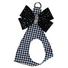 Silver Stardust Black Nouveau Bow Step In Harness by Susan Lanci Designs - front view