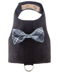 Scotty Charcoal Plaid Bow Tie Bailey Harness