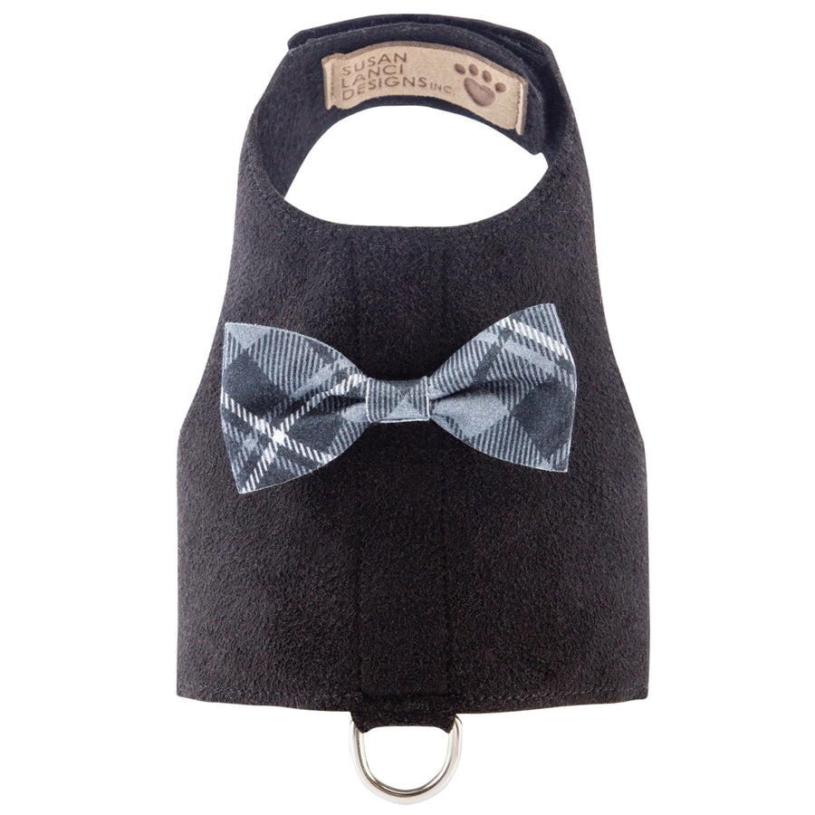 Scotty Charcoal Plaid Bow Tie Bailey Harness