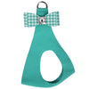 Bimini Houndstooth Big Bow Step In Harness by Susan Lanci Designs - front view