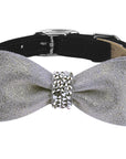 Crystal Rocks Platinum Glitzerati Bow Tie 1/2" Collar