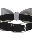 Crystal Rocks Platinum Glitzerati Bow Tie 1/2" Collar