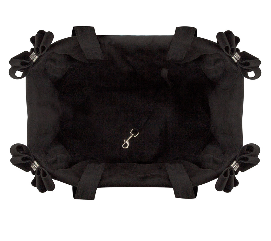 Black Double Nouveau Bow Luxury Carrier