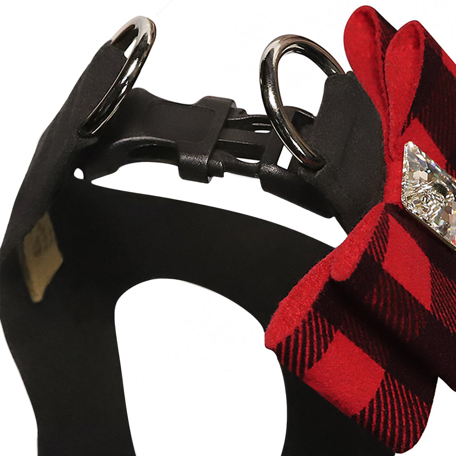 Red Gingham Big Bow Step In Harness