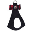 Red Gingham Big Bow Step In Harness by Susan Lanci Designs - front view