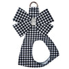 Houndstooth Nouveau Bow Step In Harness with Bow by Susan Lanci Designs - front view 