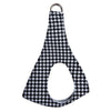 Black and white houndstooth step in harness side profile