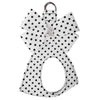 Polka Dot Nouveau Bow Step In Harness with Bow by Susan Lanci Designs - front view 