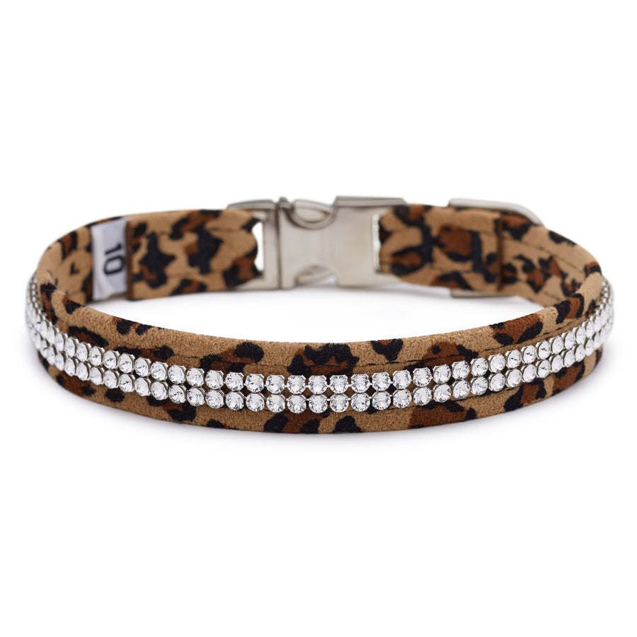 Cheetah 2 Row Giltmore Perfect Fit Collar