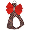 Red Pepper Nouveau Bow Step In Harness by Susan Lanci Designs - front view