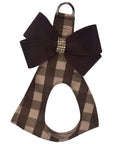 Chocolate Nouveau Bow with Gold Giltmore Step In Harness