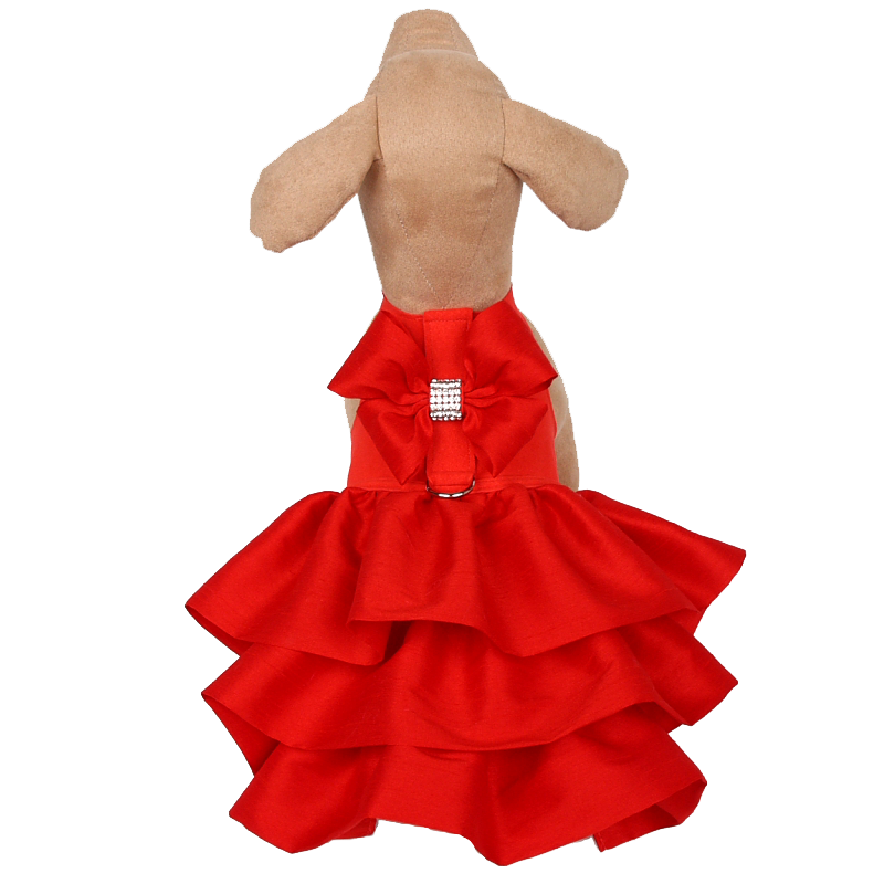 red harness dress Elegant Custom Hand Made, Red W/white Hearts Harness Dress for Your Precious Fur Baby