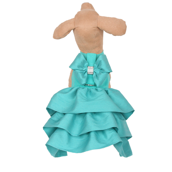 Blue Dog Dress Aqua Dog Harness Susan Lanci Designs