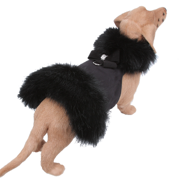Nouveau Bow Black Fox Fur Coat