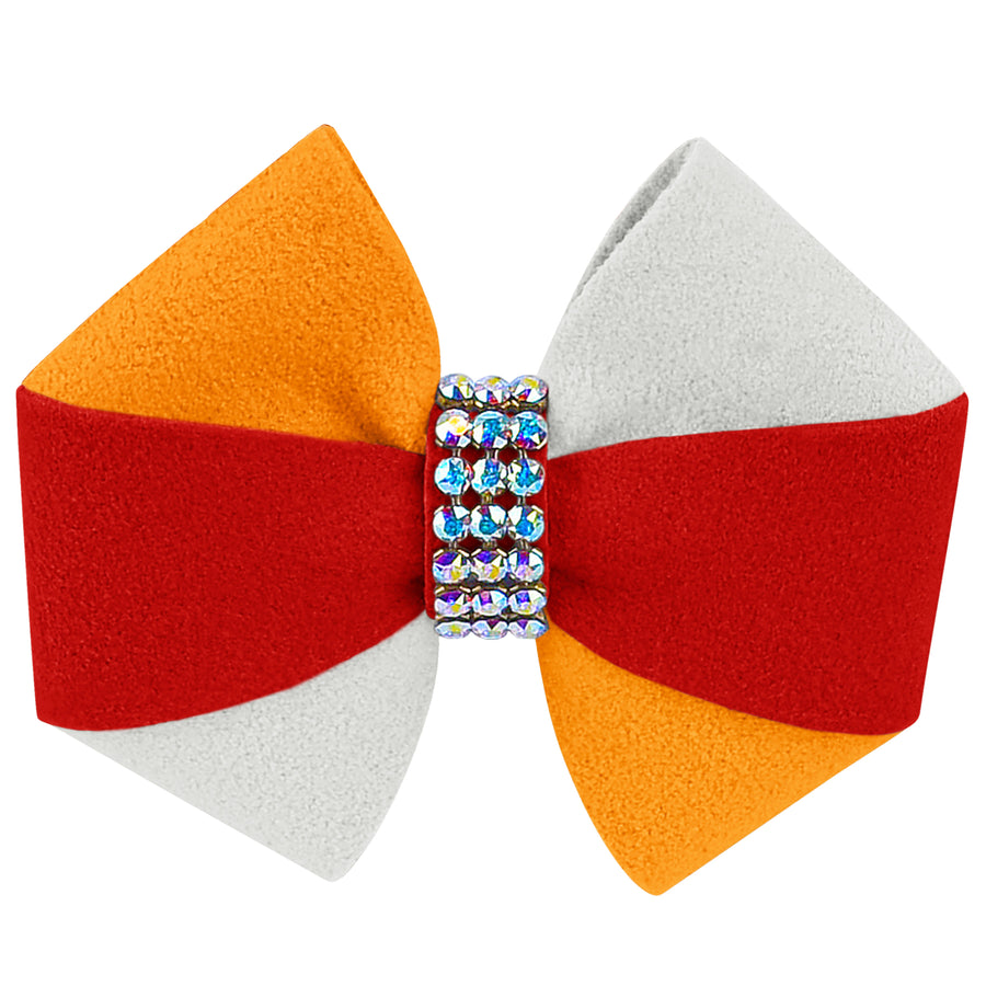 Game Day Glam Red Pepper Pinwheel Bow Hair Bow