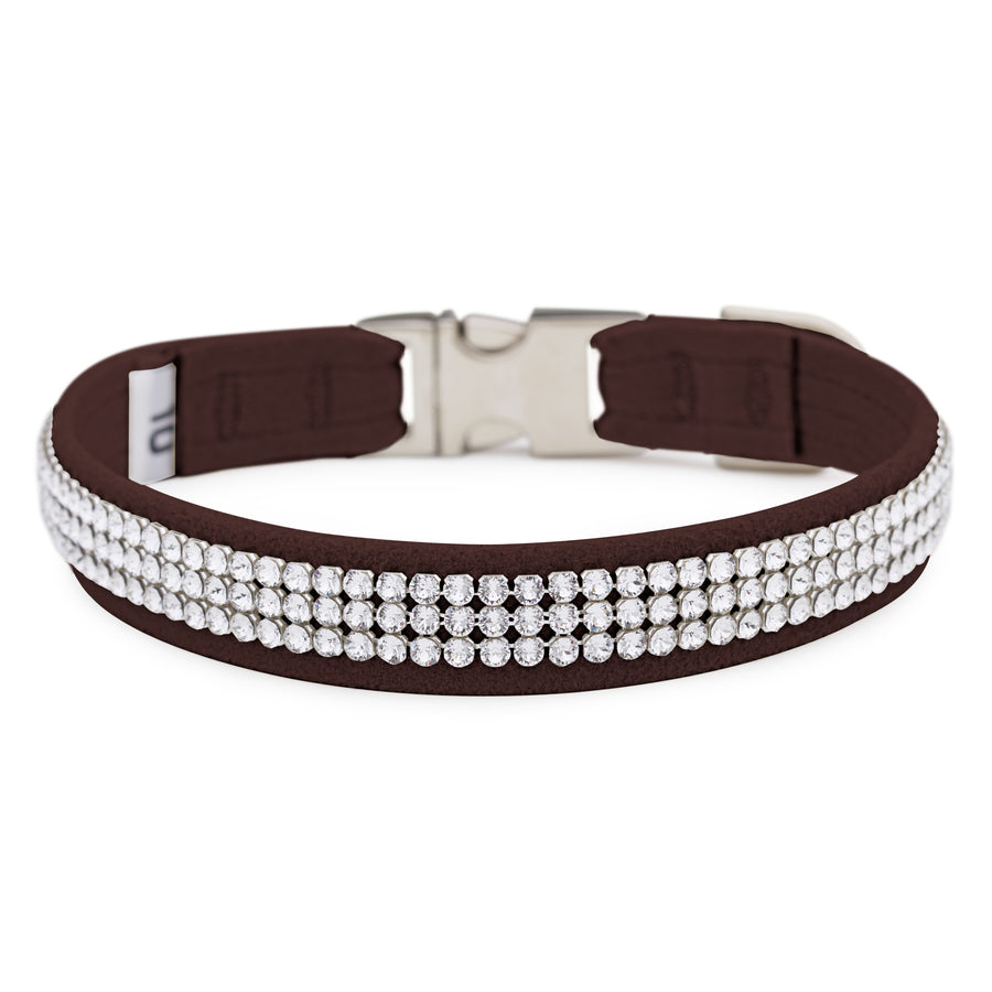 Chocolate 3 Row Giltmore Perfect Fit Collar