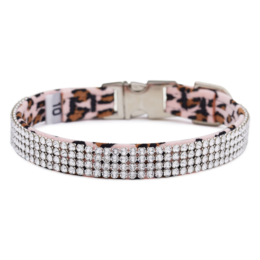 Pink Cheetah 4 Row Giltmore Perfect Fit Collar