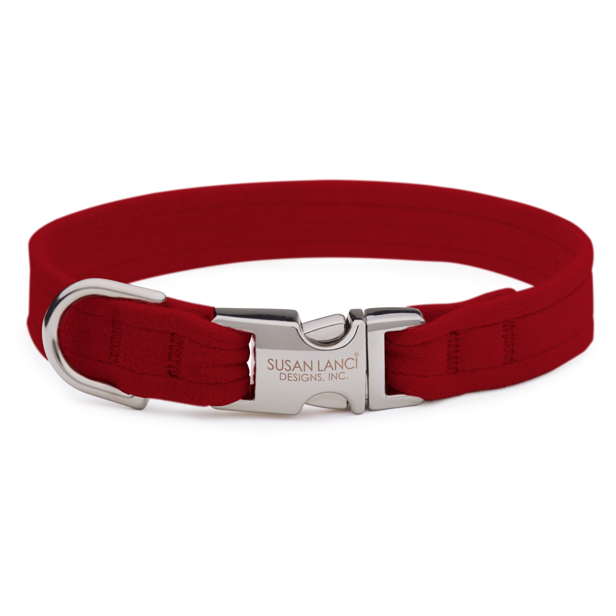犬 Susan Lanci Giltmore Perfect Fit Collar Red Perfect Fit Collar