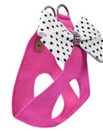 Polka Dot Nouveau Bow with Aurora Borealis Giltmore Step In Harness