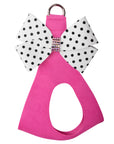 Polka Dot Nouveau Bow with Aurora Borealis Giltmore Step In Harness