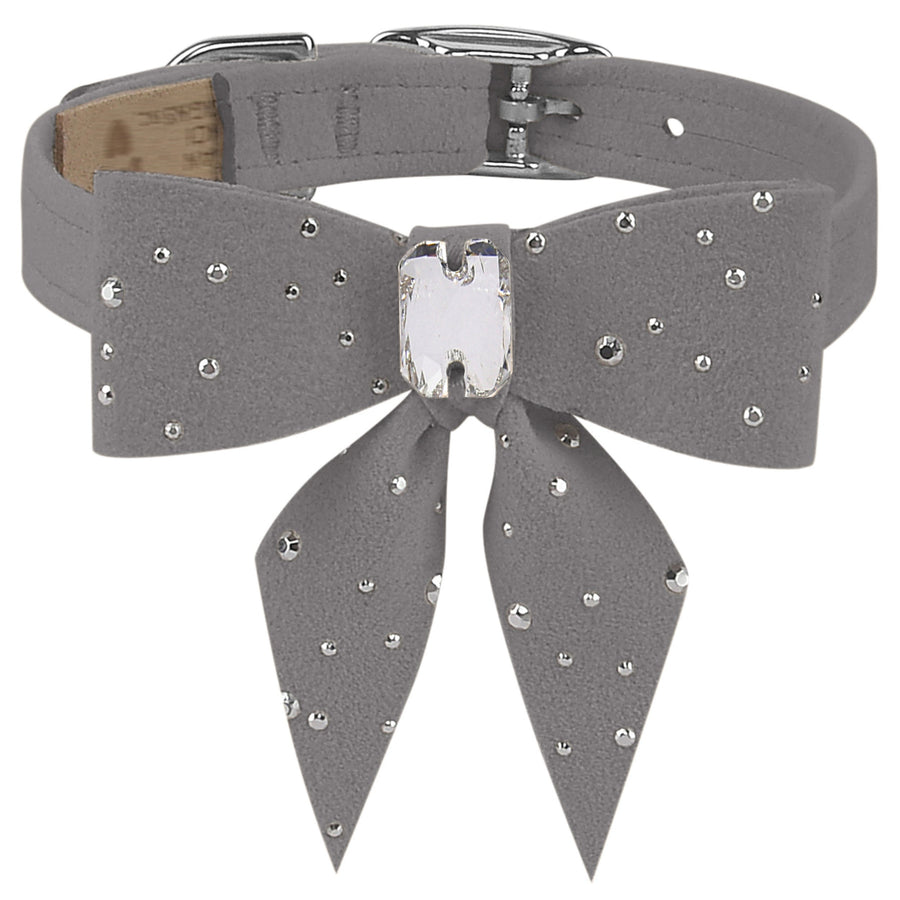 Silver Stardust Tail Bow Collar