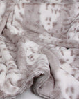 Soft Platinum Snow Leopard Blanket