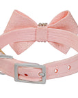 Puppy Pink Glitzerati Nouveau Bow Collar