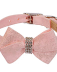 Puppy Pink Glitzerati Nouveau Bow Collar