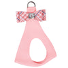 Peaches N Cream Glen Houndstooth Big Bow Step In Harness by Susan Lanci Designs - front view