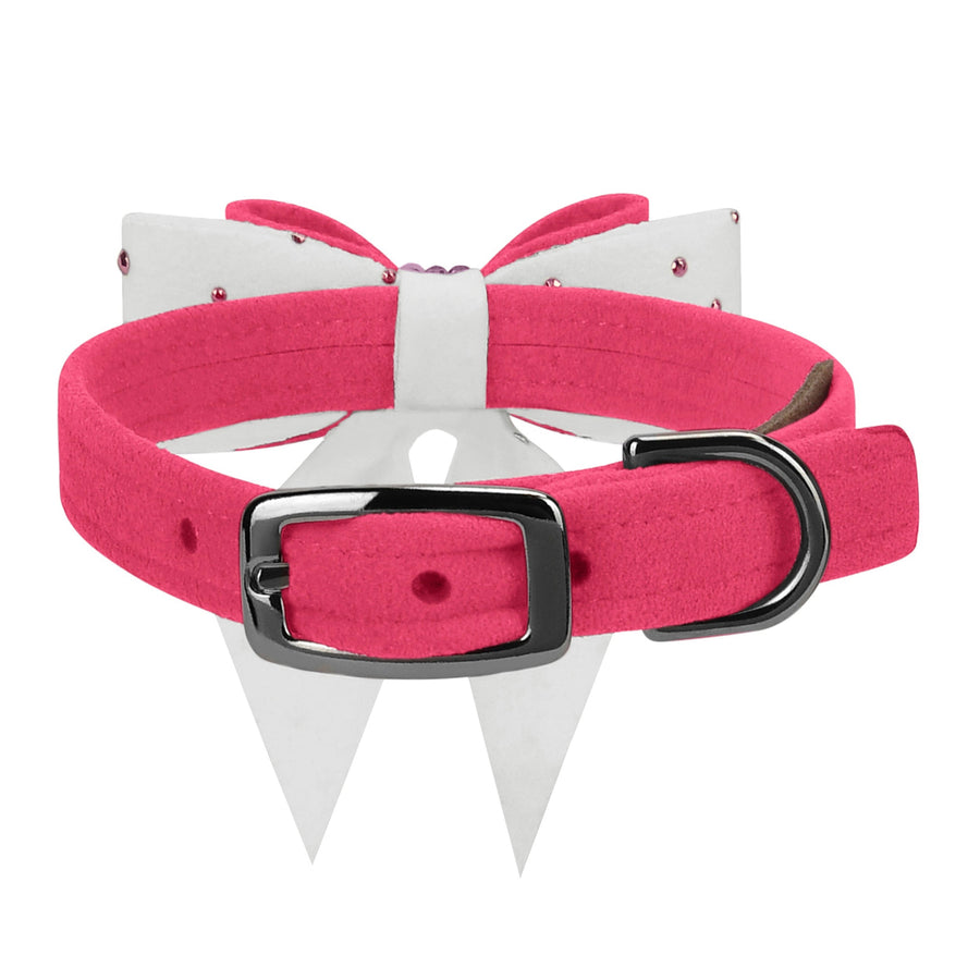 Pink is Love Double Tail Bow Collar