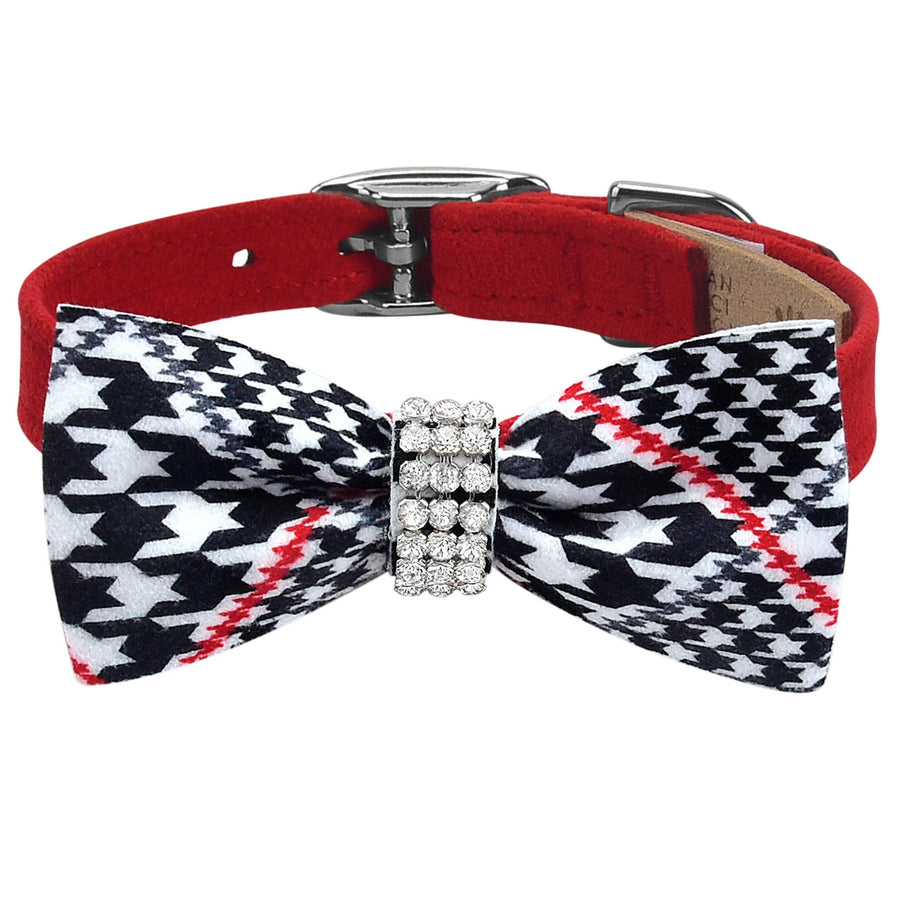 Giltmore Classic Glen Houndstooth Bow Tie 1/2" Collar