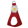 Large Daisy Classic Neutrals Step In Harness by Susan Lanci Designs - red front view