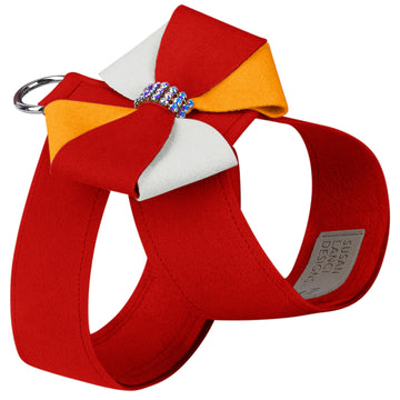 Game Day Glam Red Pepper Pinwheel Bow Tinkie Harness
