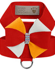 Game Day Glam Red Pepper Pinwheel Bow Tinkie Harness