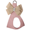 Champagne Glitzerati Double Nouveau Bow Step In Harness by Susan Lanci Designs - front view