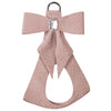 Silver Stardust Tail Bow Step In Harness-Classic Neutrals by Susan Lanci Designs - rosewood front view