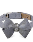 Platinum Glitzerati Nouveau Bow Collar