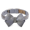 Platinum Glitzerati Nouveau Bow 3 Row Giltmore Collar