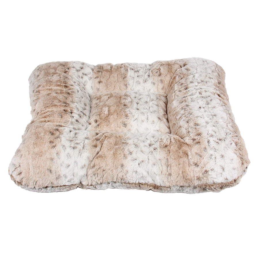 Soft Snow Leopard Square Bed