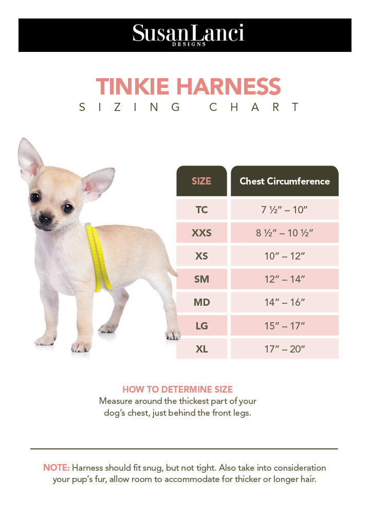 Puppy Pink Glitzerati Nouveau Bow Tinkie Harness